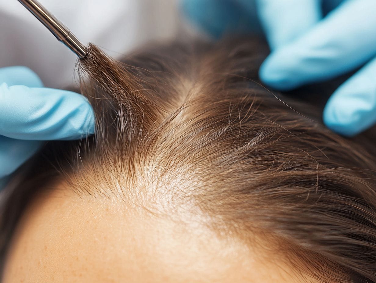 How does Microneedling help in treating hair loss from scalp infections?